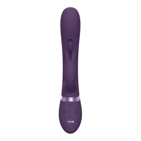 Wibrator króliczek Tama Purple z 3 silnikami NG F1 i falującym trzonem, długość 27,6 cm - 4