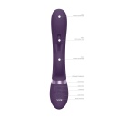 Wibrator króliczek Tama Purple z 3 silnikami NG F1 i falującym trzonem, długość 27,6 cm - 8