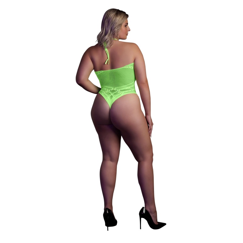 Body with Halter Neck - Neon Green - XL/XXXXL - 2