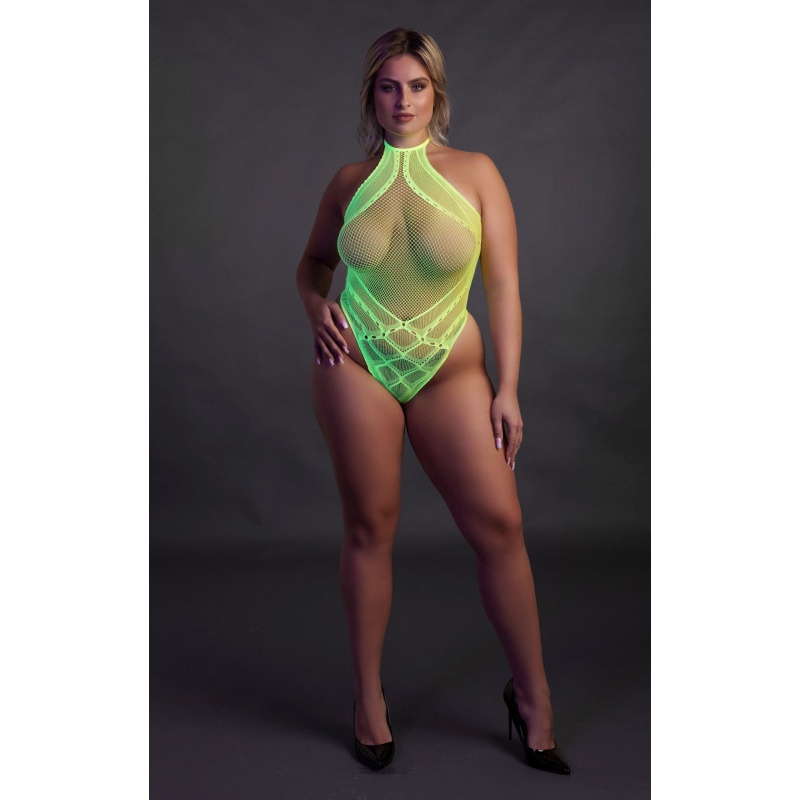 Body with Halter Neck - Neon Green - XL/XXXXL - 4