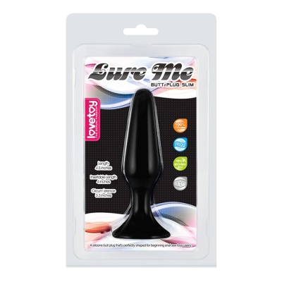 Korek analny Lure Me S 11,5 cm - silikon, czarny, dla początkujących - 1