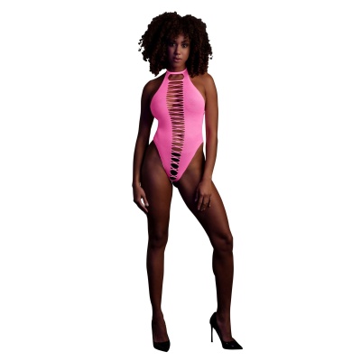 High-Cut Body - Neon Pink - 1
