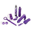Zestaw Purple Appetizer 9-częściowy — TPE/ABS, wibrator 19 cm i sztyft analny 23 cm - 2