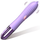 Wibrator Silicone Vibrator USB - 10 trybów wibracji, funkcja ogrzewania, ruchomy stymulator punktu G, smukła cylindryczna konstr - 1