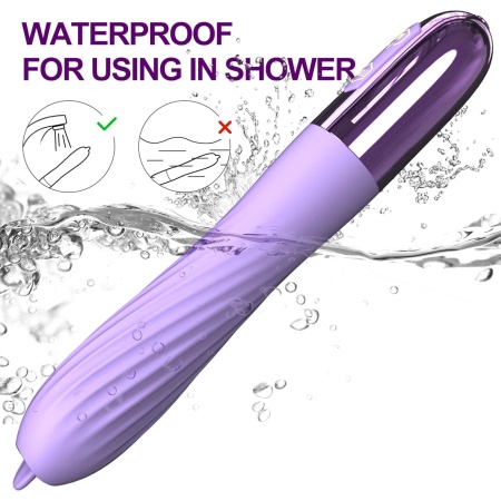 Wibrator Silicone Vibrator USB - 10 trybów wibracji, funkcja ogrzewania, ruchomy stymulator punktu G, smukła cylindryczna konstr - 4