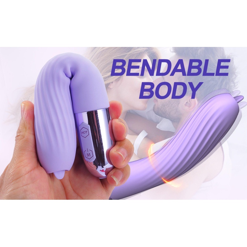 Wibrator Silicone Vibrator USB - 10 trybów wibracji, funkcja ogrzewania, ruchomy stymulator punktu G, smukła cylindryczna konstr - 8