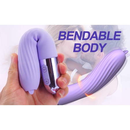 Wibrator Silicone Vibrator USB - 10 trybów wibracji, funkcja ogrzewania, ruchomy stymulator punktu G, smukła cylindryczna konstr - 8