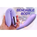 Wibrator Silicone Vibrator USB - 10 trybów wibracji, funkcja ogrzewania, ruchomy stymulator punktu G, smukła cylindryczna konstr - 8