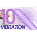 Wibrator Silicone Vibrator USB - 10 trybów wibracji, funkcja ogrzewania, ruchomy stymulator punktu G, smukła cylindryczna konstr - 9