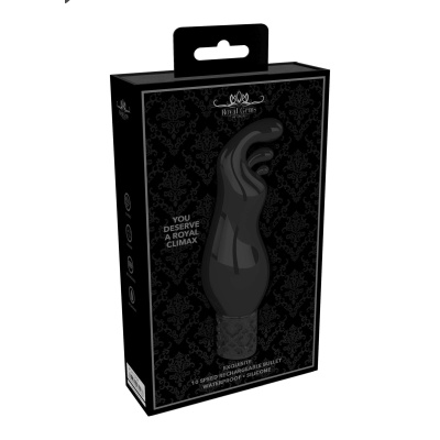 Exquisite - Rechargeable Silicone Bullet - Black - 1 2