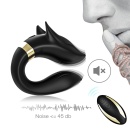 Wibrator dla par Fox Black - podwójny stymulator w kształcie litery U, 9 trybów wibracji, 92 × 75 × 35 mm - 6