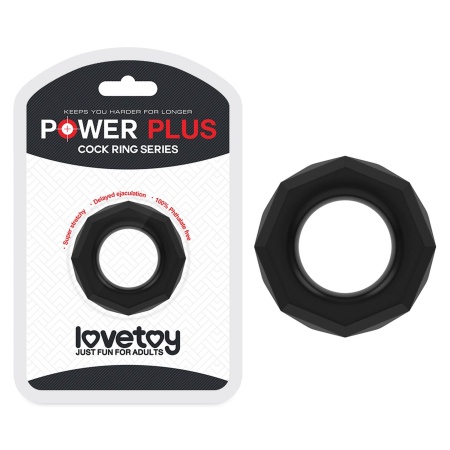 Pierścień erekcyjny Power Plus Czarny 2-4 cm - 1