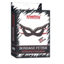 Maska erotyczna Masquerade Mask – sztuczna skóra, czarna, 18 cm - 1