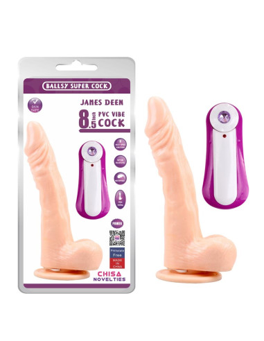 JAMES DEEN 8.5"" Vibrating Dildo