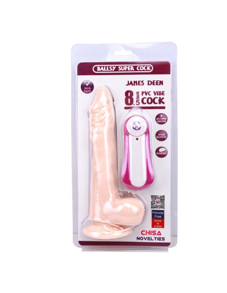 JAMES DEEN 8.5"" Vibrating Dildo