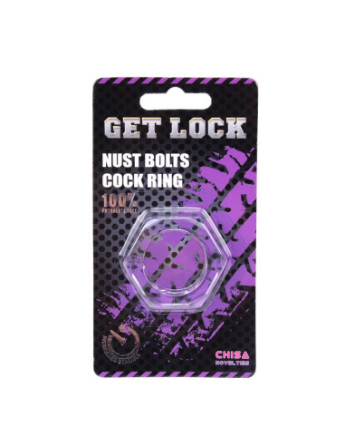 Nust Bolts Cock Ring-Clear