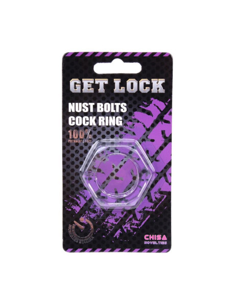 Nust Bolts Cock Ring-Clear