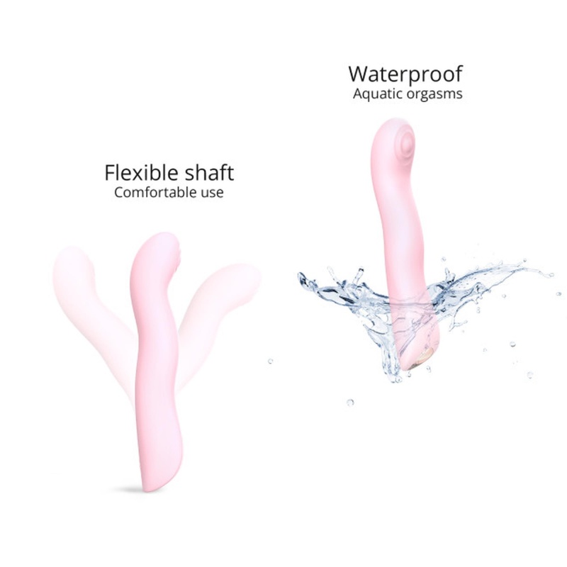 Wibrator punktu G SWAP Baby Pink - 3 silniki, 10 trybów stukania i 10 wibracji, długość wkładana 15 cm - 4