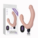 Bezszelkowy strap-on IJOY 20 cm z wibracjami - 1