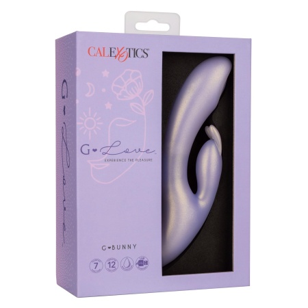 Wibrator G-Bunny Purple - podwójna stymulacja z funkcją thumpingu, silikon, 19 cm - 2