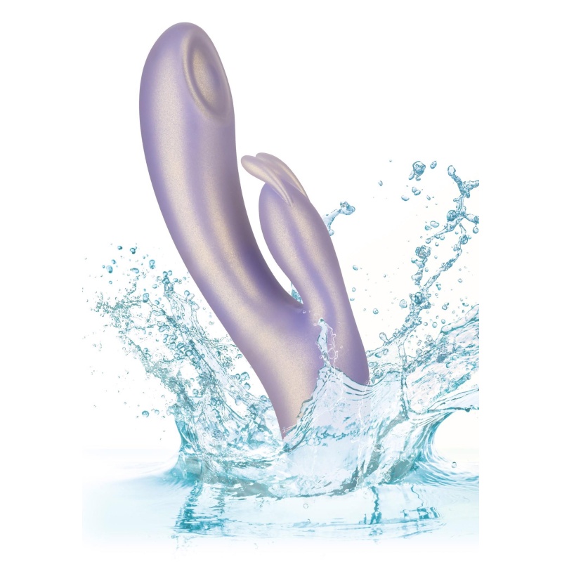 Wibrator G-Bunny Purple - podwójna stymulacja z funkcją thumpingu, silikon, 19 cm - 6