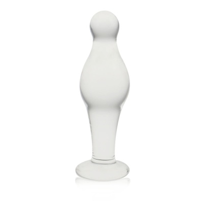 Szklany korek analny 4.5" Glass Romance Clear – przezroczysty, 11,4 cm - 1