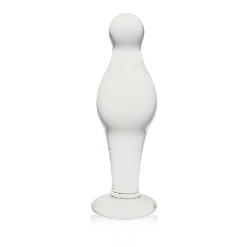 Szklany korek analny 4.5" Glass Romance Clear – przezroczysty, 11,4 cm - 1