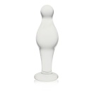 Szklany korek analny 4.5" Glass Romance Clear – przezroczysty, 11,4 cm - 1