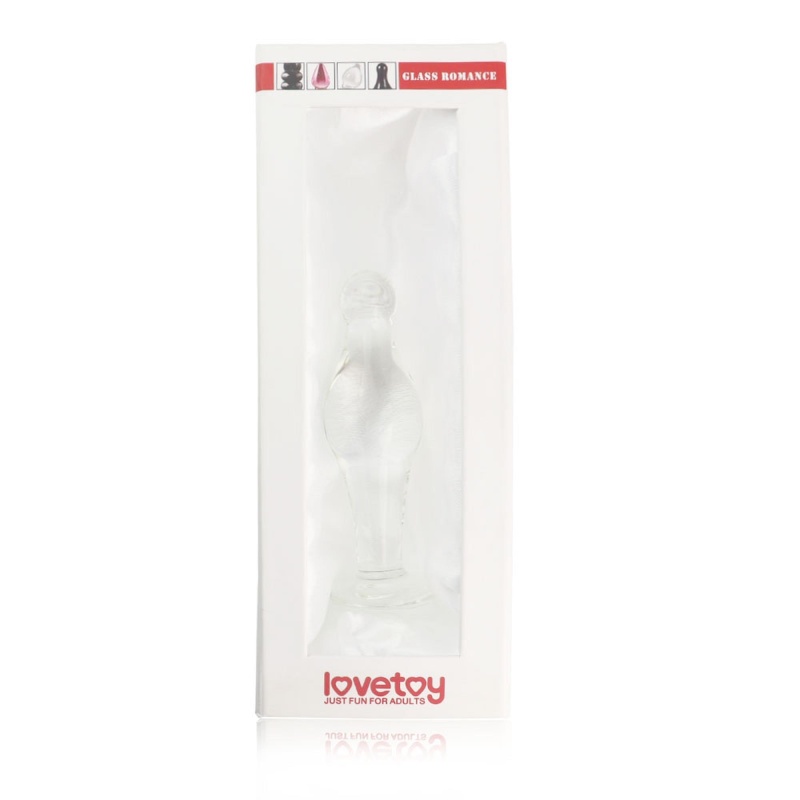 Szklany korek analny 4.5" Glass Romance Clear – przezroczysty, 11,4 cm - 2