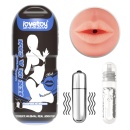 Masturbator Mouth Lotus Tunnel z wibracją 16 cm - 1