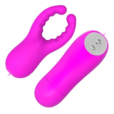 Stymulator łechtaczki Mini Love Eggs 12 trybów wibracji – silikon, ok. 8 cm - 1 2