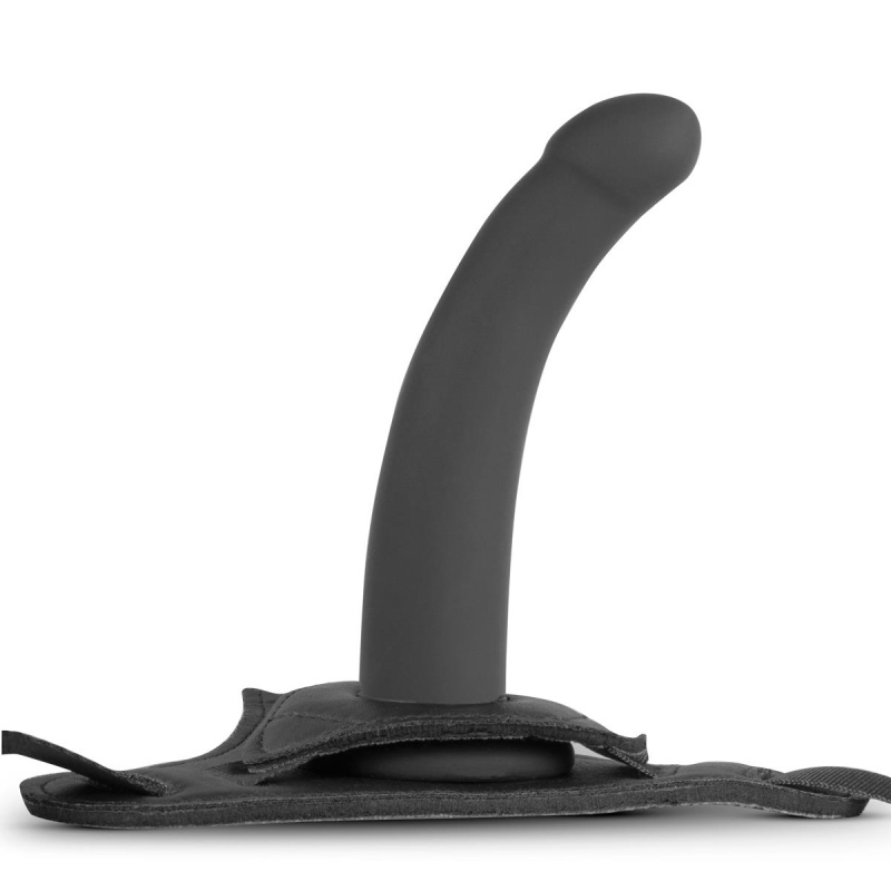 Uprząż Strap-On z dildo Silicone Bended - silikonowy dildo 13,5 cm i regulacja obwodu do 110 cm - 3