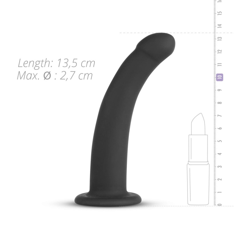 Uprząż Strap-On z dildo Silicone Bended - silikonowy dildo 13,5 cm i regulacja obwodu do 110 cm - 4