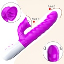 Wibrator-Silicon, Vibrator 7 Function and Heating Mode, PURPLE - 5