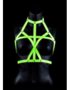 Bra Harness - Glow in the Dark - Neon Green/Black - S/M 2