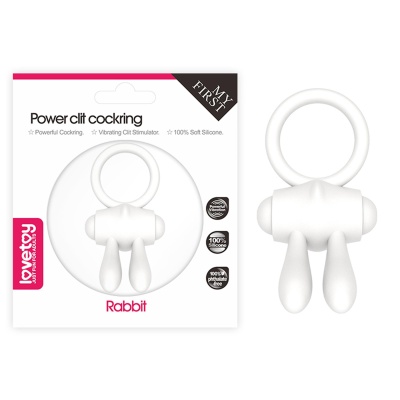 Pierścień wibracyjny Power Clit Silikonowy Biały 13x12x4 cm - 1
