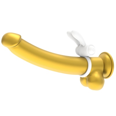 Pierścień wibracyjny Power Clit Silikonowy Biały 13x12x4 cm - 1 2