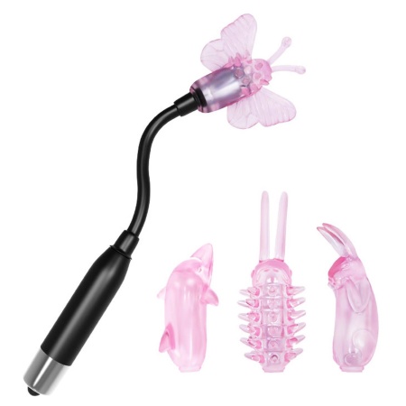 Wibrator Wizard Magic Wand z wymiennymi nasadkami, 25 cm - 1