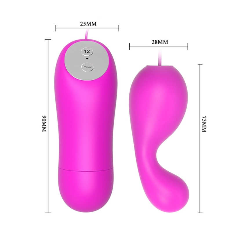 Stymulator łechtaczki Mini Love Eggs z 12 programami wibracji (10 cm) - 4