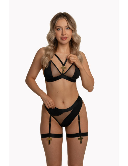 SEILA set black (bra+string) XS
