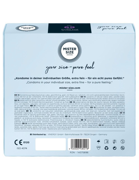 Mister Size 69mm pack of 36