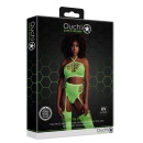 Two Piece with Crop Top and Stockings - Green - 3