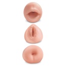 Zestaw masturbatorów PET All 3 Holes – usta, wagina i odbyt, materiał TPR, dł. 12–13,3 cm - 3