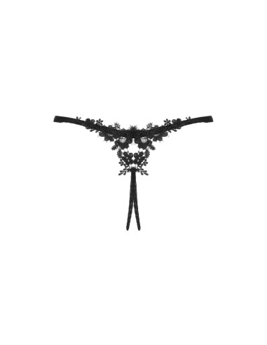 Celia Noir crotchless thong   XS/S