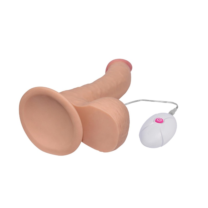 Dildo wibracyjne The Ultra Soft Dude 22 cm – TPE, 10 trybów - 9