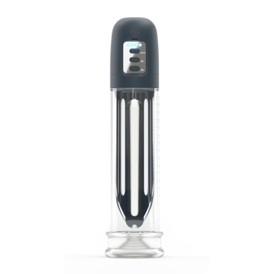 Pompka do penisa Power Pump Pro - 4 programy ssania, przezroczysty cylinder z podziałką, 325 x 68 mm - 1