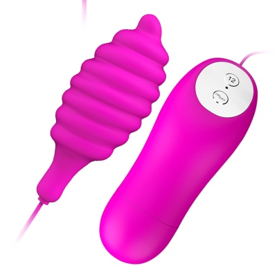 Wibrator Pleasure Shell z 12 programami wibracji i spiralną teksturą (8,3 cm) - 1 2