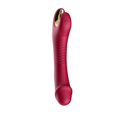 Stymulator silicone 9 vibration function Red - 1 2