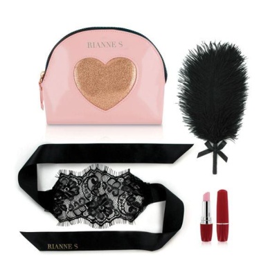 Zestaw akcesoriów erotycznych Essentials Kit d'Amour różowo-złoty - 1