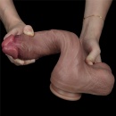 LoveToy Dwuwarstwowy silikonowy dildo 26,7 cm z realistycznym wyprofilowaniem i podstawką ssącą - 8
